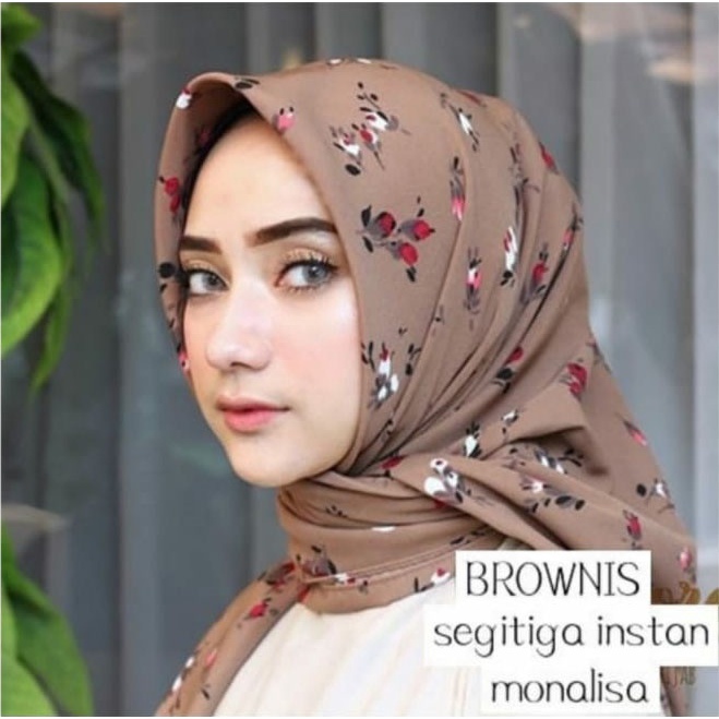 Jilbab Segitiga Instan motif monalisa hijab instan motif segitiga monalisa grosir termurah Safa Hijab