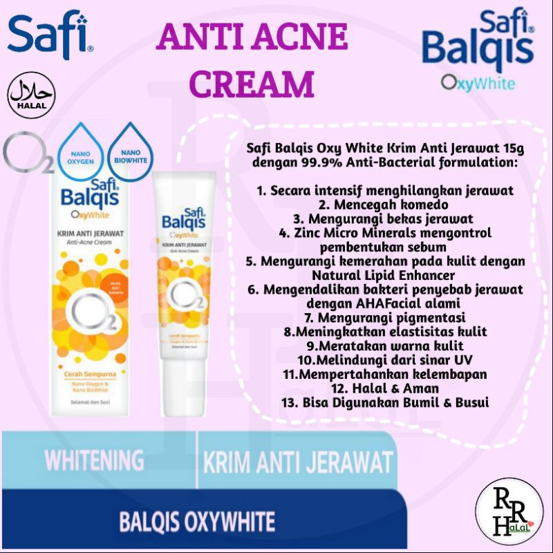 Safi Malaysia | Balqis OxyWhite Krim Anti Jerawat