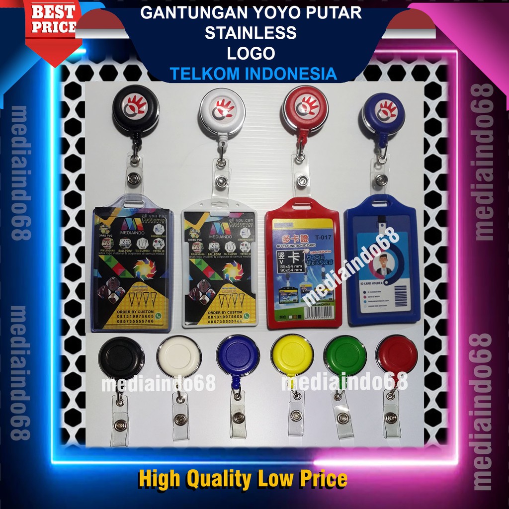 

TELKOM YOYO GANTUNGAN ID CARD PUTAR STAINLESS
