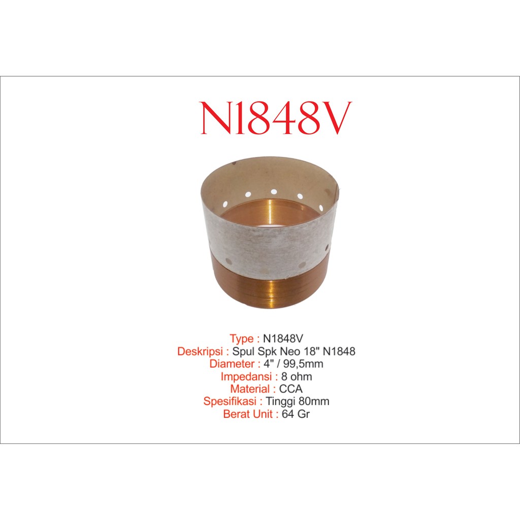 STX - SPUL SPK : VOICE COIL, SPUL SPK NEO 1848V
