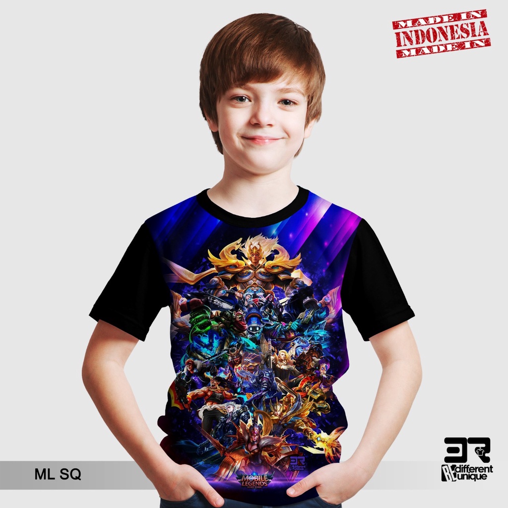 [ COD / BAYAR DI TEMPAT ] KAOS DISTRO PRINTING ANKA ANAK GAMBAR GAMERS GAME MOBILE LEGENDS SQUAD
