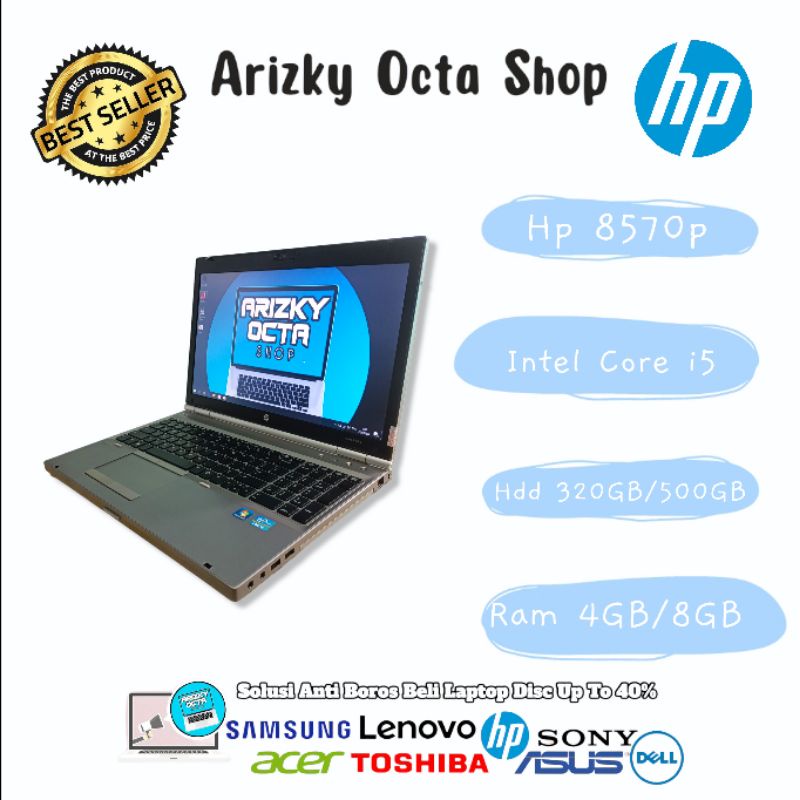 SALE HP Elitebook 8570P COREI5 RAM 4GB HDD 320GB Webcam Dvd 15inc BONUS TAS LAPTOP+PRODUK BERGARANSI