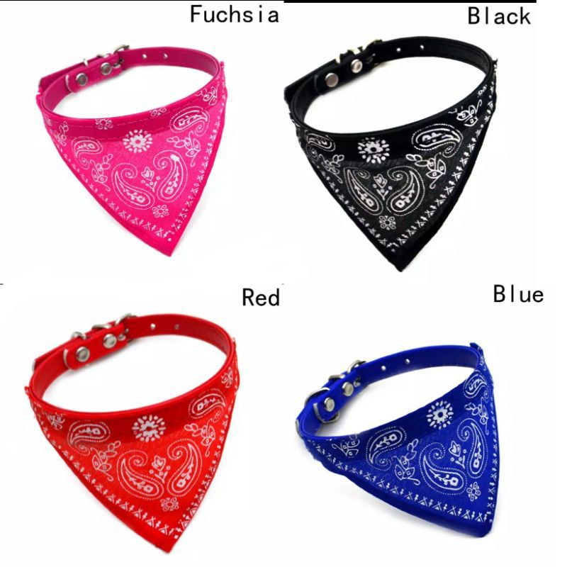 Kalung scarf Anjing Kucing Kelinci Musang Collar Tali Cowboy Scraft Syal Bandana Motif