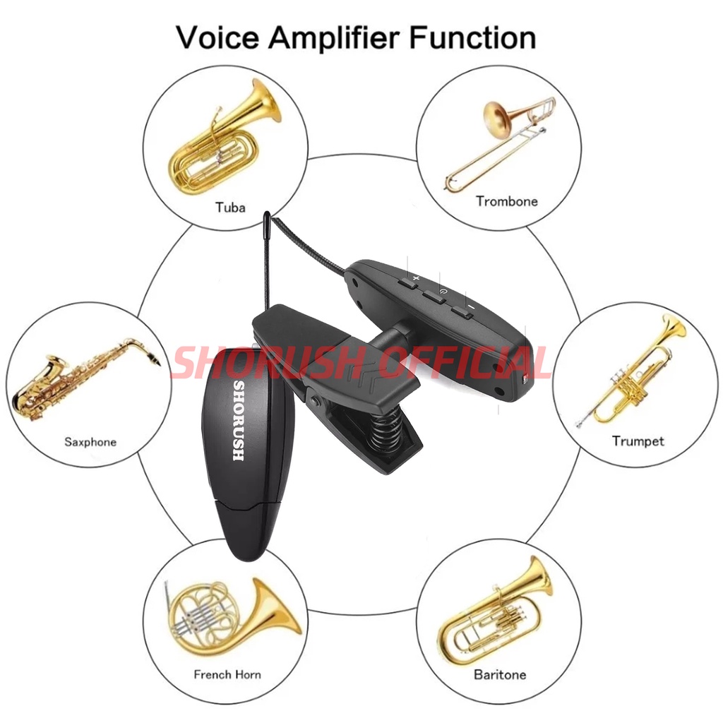 Shorush MS-1 Microphone Wireless Saxophone Audio Mic Mixer