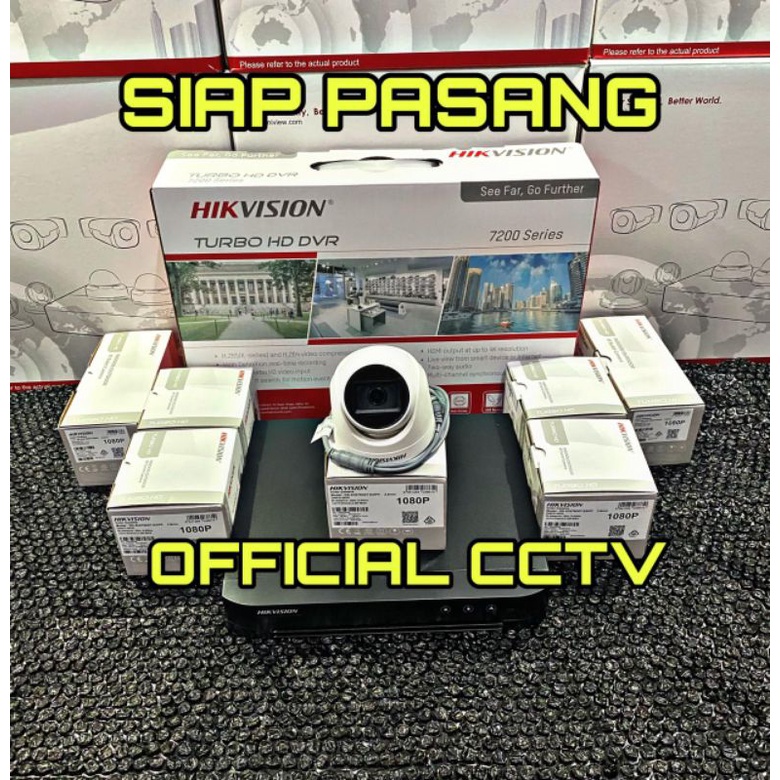 paket camera cctv 1 kamera hikvision 2mp 1080p full hd 2 mp komplit siap pasang 4 ch channel murah