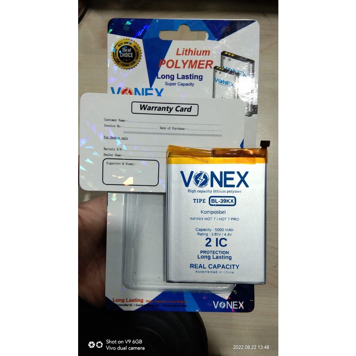 Baterai Double Power Infinix Hot 7 BL-39KX Batre HP Vonex Original Baterai Double Power Infinix Hot 