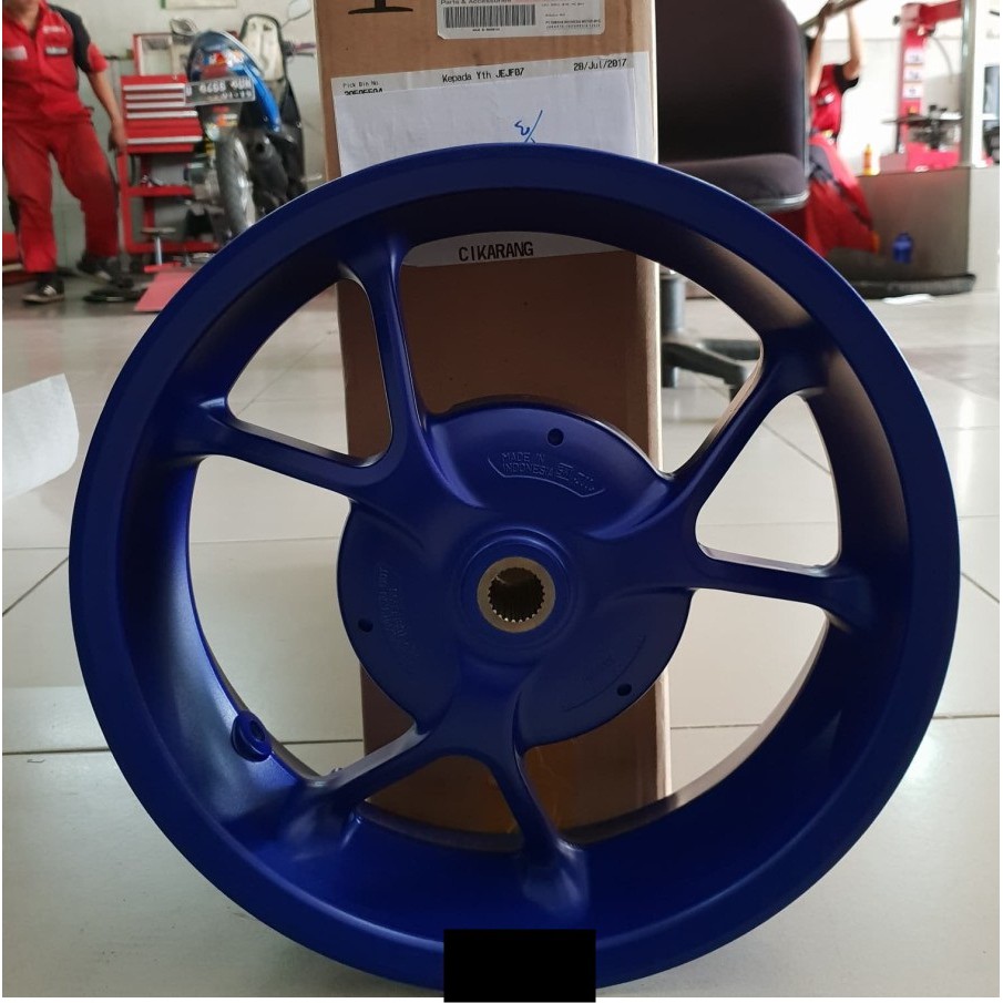 VELG RACING BELAKANG AEROX LEXI BIRU YAMAHA