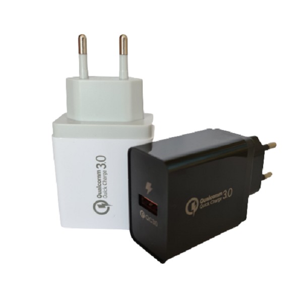Travel Charger HP Casan Handphone USB 18W 18Watt 18 Watt Qualcomm Quick Charge QC 3.0 QC3.0 VINYX