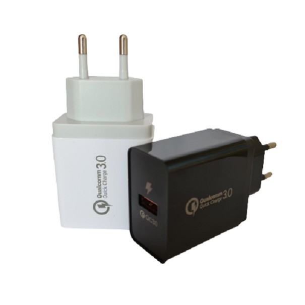 Travel Charger HP Casan Handphone USB 18 Watt Qualcomm Quick Charge QC 3.0 QC3.0 VINYX 18W 18Watt