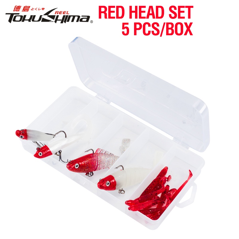 Set Umpan Pancing Softlure Bentuk Ikan Bermata 3D 5 / 8.5 / 9 / 9 / 9cm Dengan Ekor Trolling