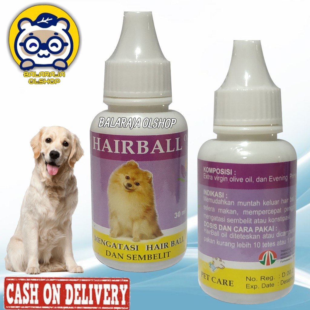 OBAT ANJING SAKIT SEMBELIT MUNTAH BULU HAIRBALL OIL DOG