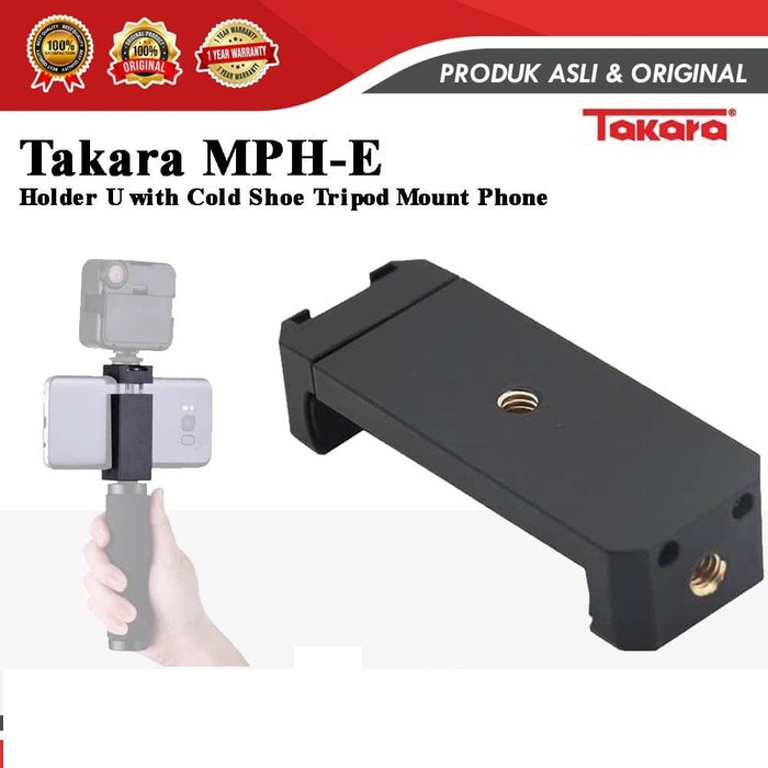 Takara MPH-E Holder U Cold Hot Shoe Mount / Dudukan Microphone LED