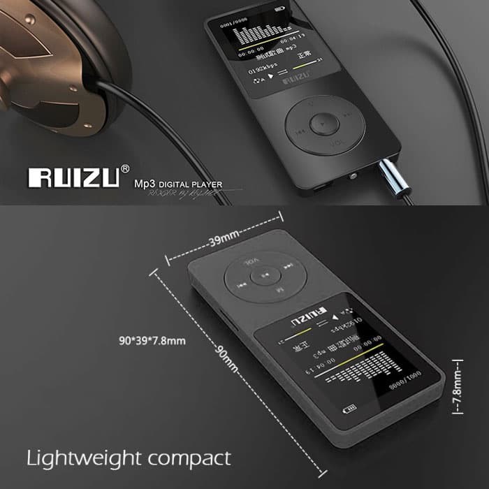 Ruizu MP3 MP4 Player Digital Audio Player Type X02 Lossless SQ