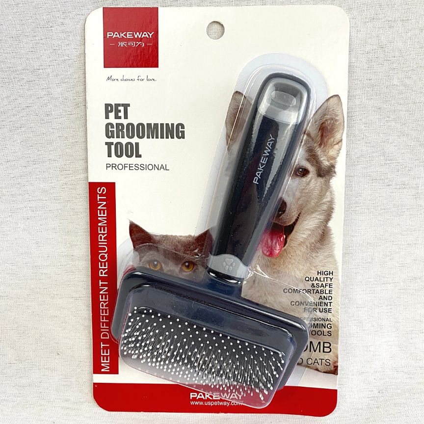 

PAKEWAY Sisir Sikat TOMCAT Needle Comb Slicker Brush Grey
