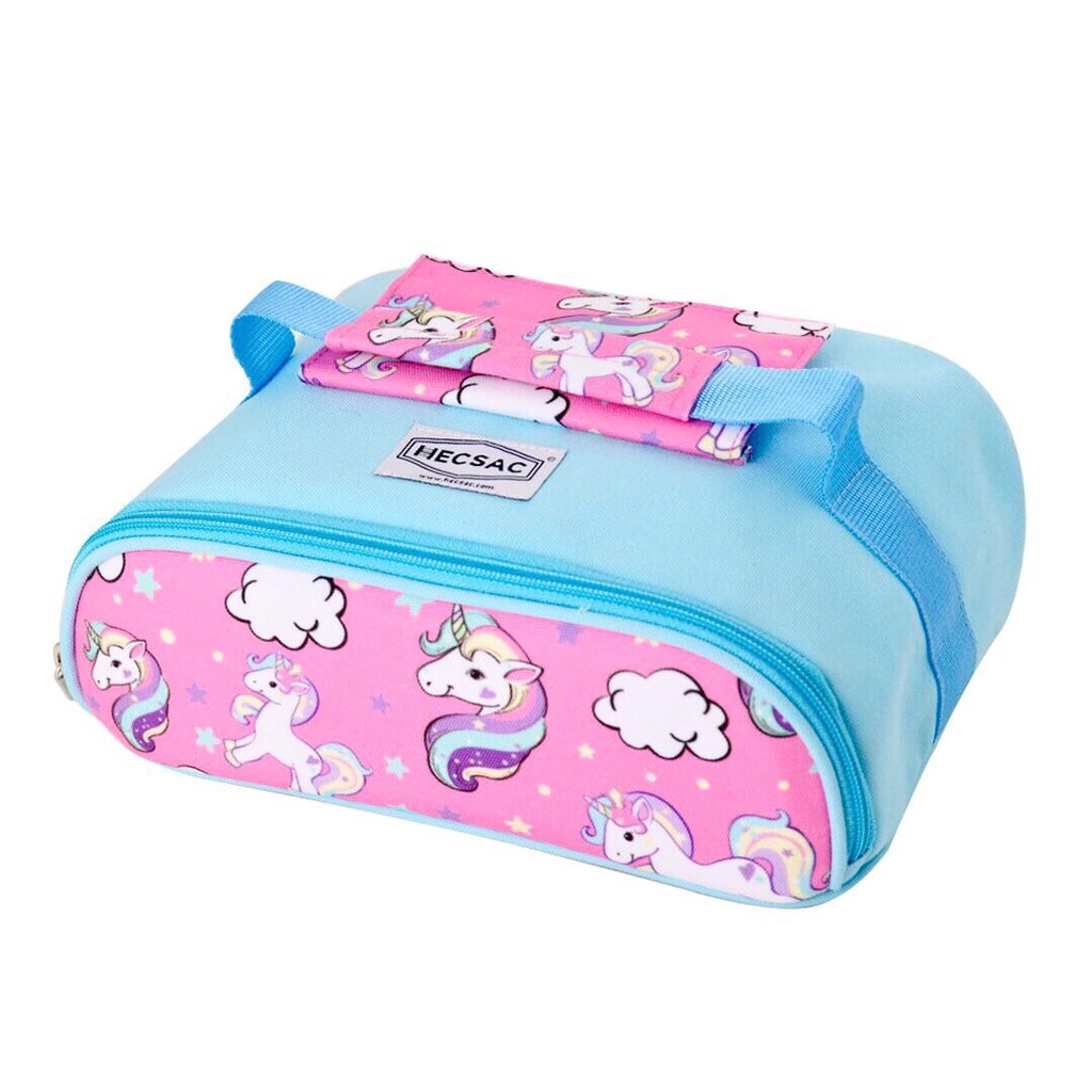 SPECIAL  Hecsac Lunch Bag Prime Sky Unicorn - Merah Muda