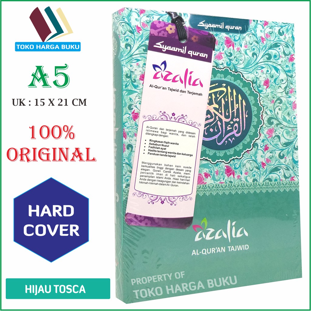 Al-Quran Wanita Azalia A5 Hard Cover Ukuran Sedang Rainbow Tajwid Terjemah ORIGINAL