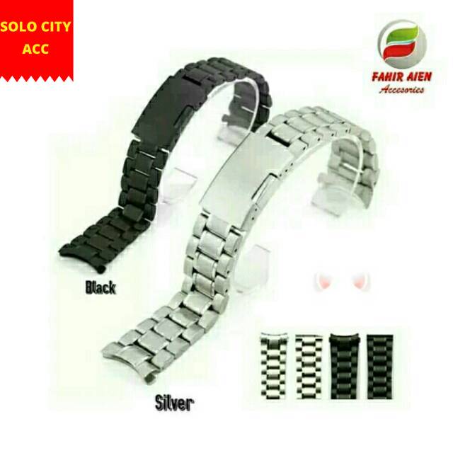 TALI JAM RANTAI STAINLESS STRAP TALI JAM TANGAN UNIVERSAL MODEL KUPING
