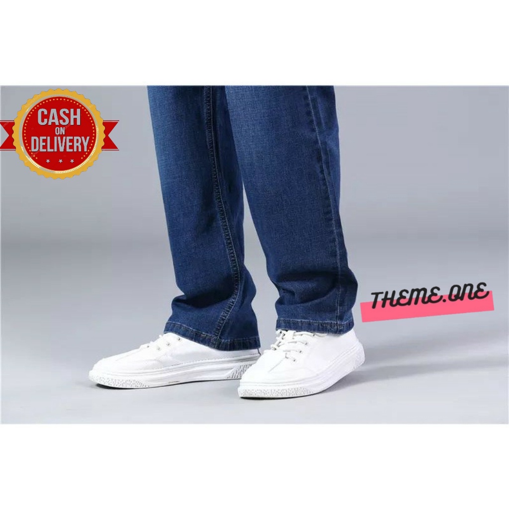 Celana Jins Pria Reguler Fit Size 28-38 Hitam Biru BiruMuda Dongker