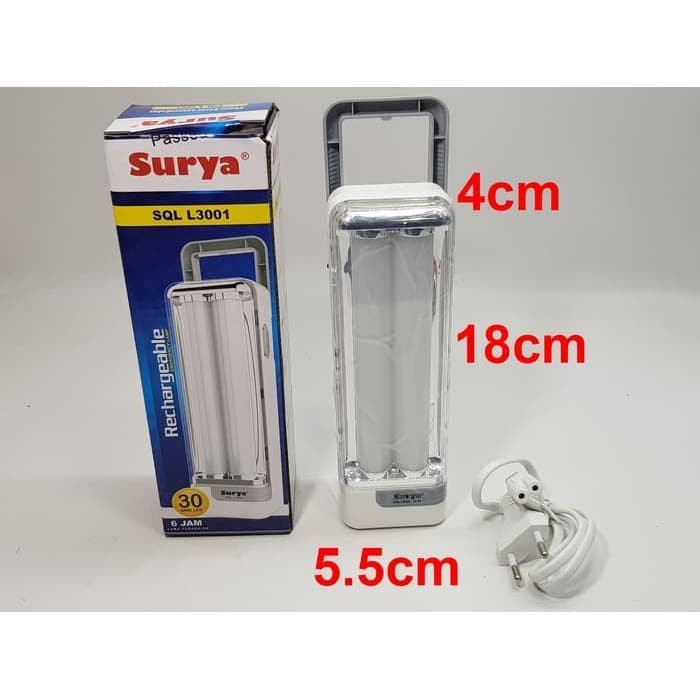 Lampu Darurat SURYA SQL L3001 Portable Emergency Lamp