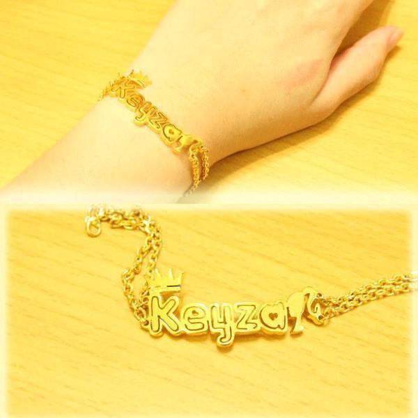 Terbaru  Gelang Anak Gelang Dewasa Lapis Emas Asli 24 Karat Bisa Custom Nama  Murah