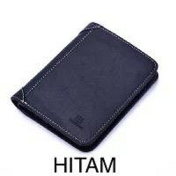 DOMPET PRIA LIPAT KULIT KEREN KUALITAS PREMIUM DEABOLAR 915 - COD / BISA BAYAR DI TEMPAT-HITAM TEGAK