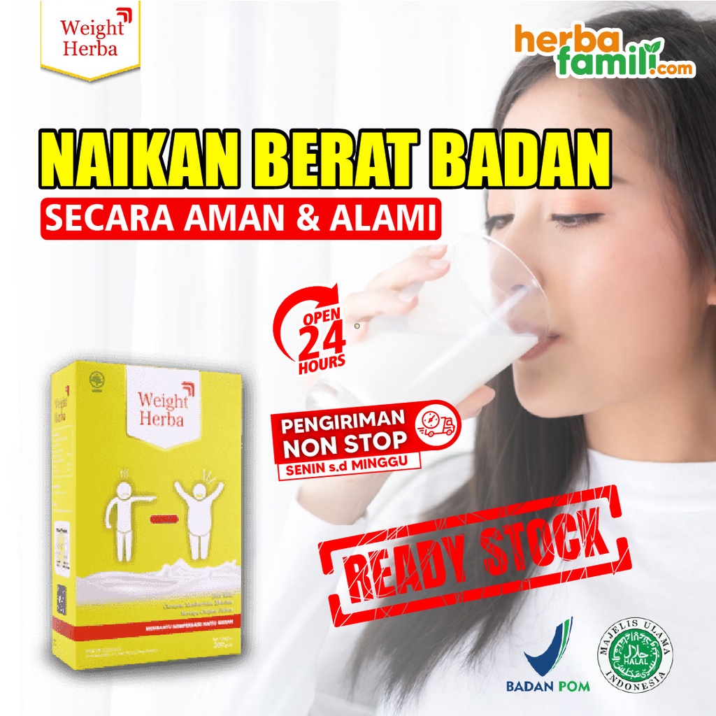 

WEIGHT HERBA ORIGINAL SUSU PENGGEMUK PENAMBAH BERAT BADAN & NAFSU MAKAN 100% ALAMI 200 gr