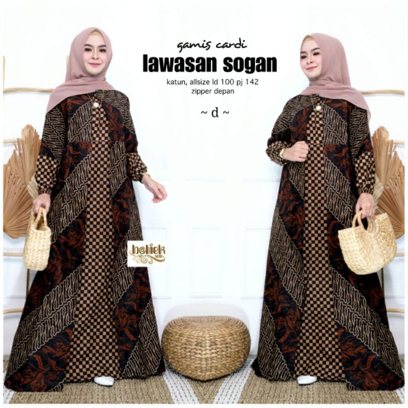 GAMIS CARDI LAWASAN SOGAN BY BATIK SOLO