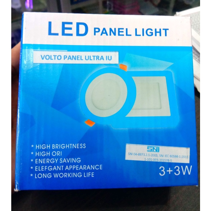 DOWNLIGHT LED PANEL VOLTO 3+3W PUTIH-UNGU