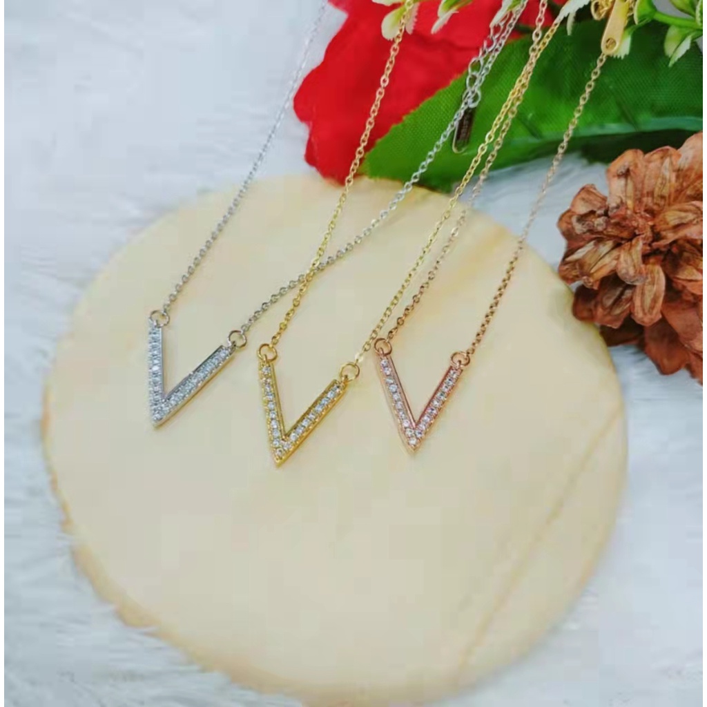 Kalung Titanium Permata Perhiasan Fashion B123-125