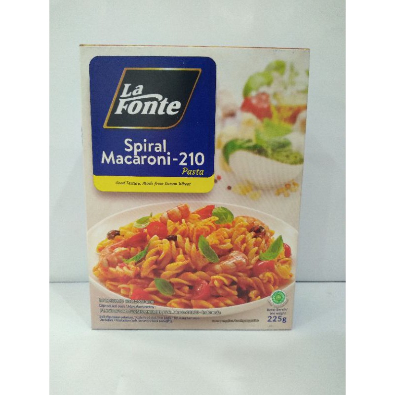 LA FONTE MACARONI SPIRAL 225gr