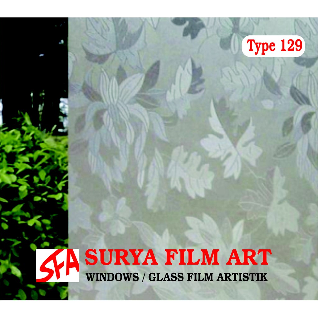 sticker kaca/stiker kaca motif daun 129
