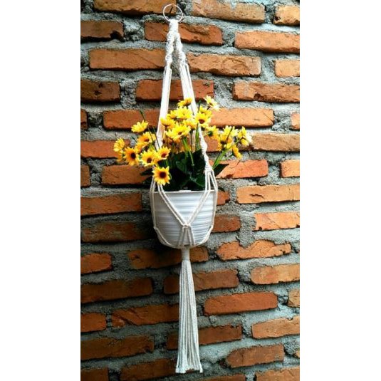 TALI POT GANTUNG/ GANTUNGAN POT/ HIASAN DINDING/ TALI MACRAME/ TALI KUR