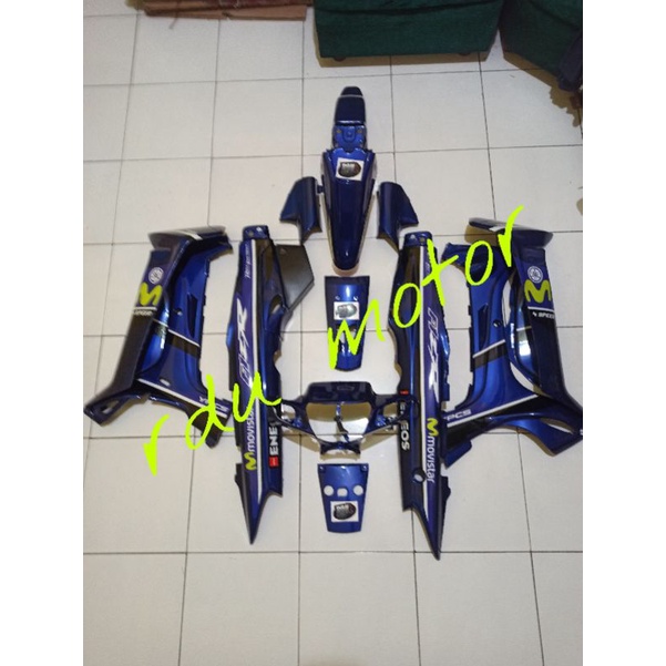 cover body full halus yamaha fizr biru movistar