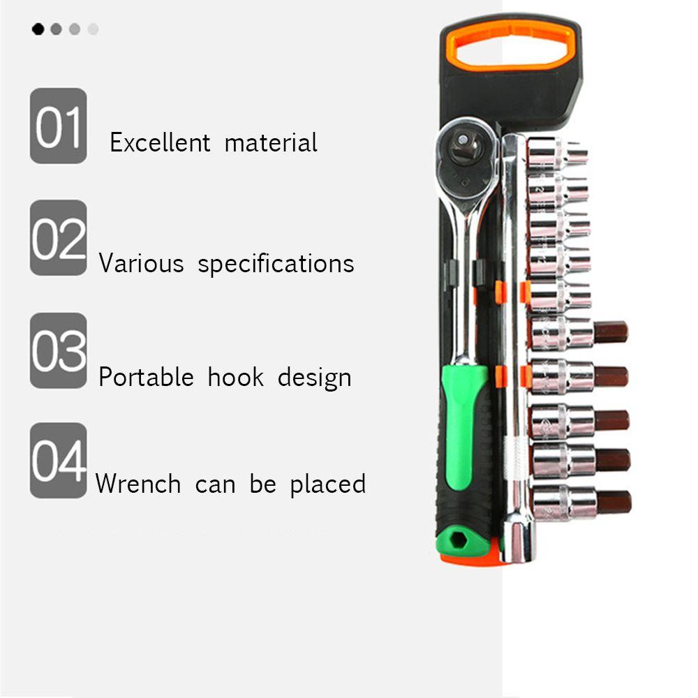 POPULAR Populer Rak Penyimpanan Kunci Sok Portable Hand Tools Wrenches Keeper Gantungan Socket Penempatan Bar Alat Sockets Wrench Holder