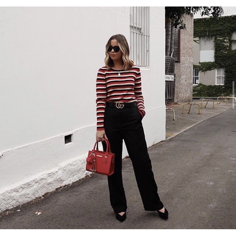 Baru! CVC Lacoste Salur Kiloan / Kain Kaos Stripe / Stripes / Motif Garis