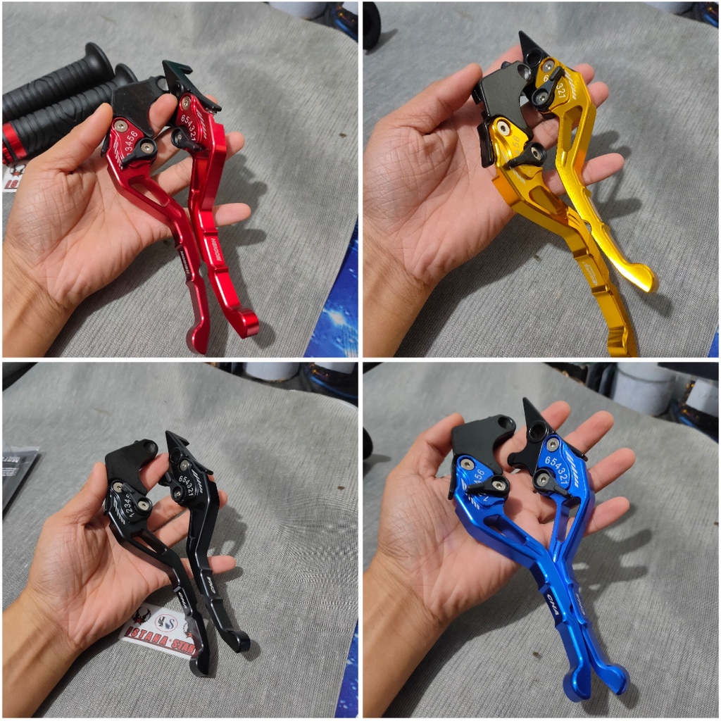 Handle Rem / Handlebrake Stelan Tiger / Satria Fu / Verza / Megapro / New CB 150 - CNC - MERAH Handle Variasi Promo Bayar Di Tempat