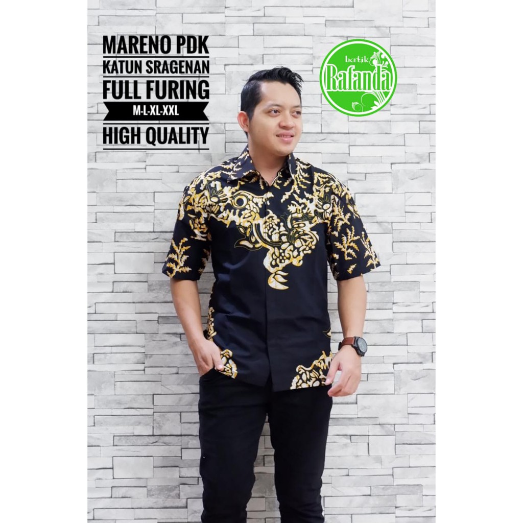 MARENO RAFANDA BATIKSOLOAMANAH BAJU KEMEJA BATIK SOLO PRIA LENGAN PENDEK PANJANG LAPIS FURING ATASAN BATIK PREMIUM MODERN KATUN HALUS CABE MERAH PUSAKA BIRU GELEMBUNG SEKTI BANGAU KUNING MOZAIS MERAK PINK BANGAU WARNA GURDO EMAS TRESNO KARISMA MERAH UKAIL