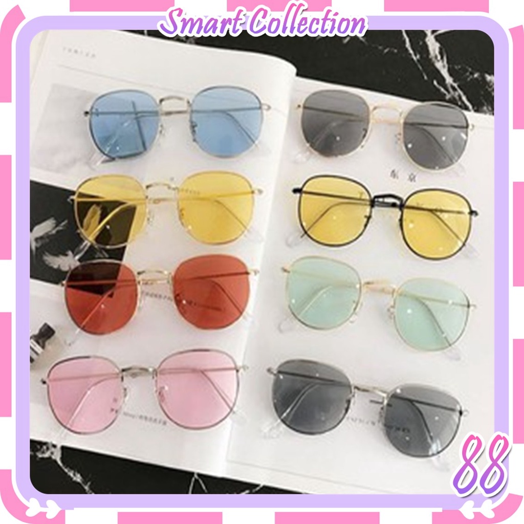 SC✌KC095 Kaca Mata Matahari anti silau Sunglasses Fashion Pria Wanita Kacamata Frame Lensa Murah COD