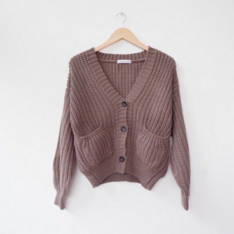 Cardigan Rajut Wanita // Crop RAJUT Cardi Oversize / OUTER KNIT 7 GET