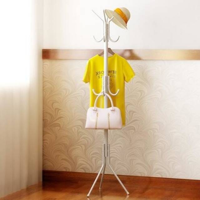 Stand hanger gantungan tiang berdiri cantolan baju tas topi jaket standing hang kuat kokoh