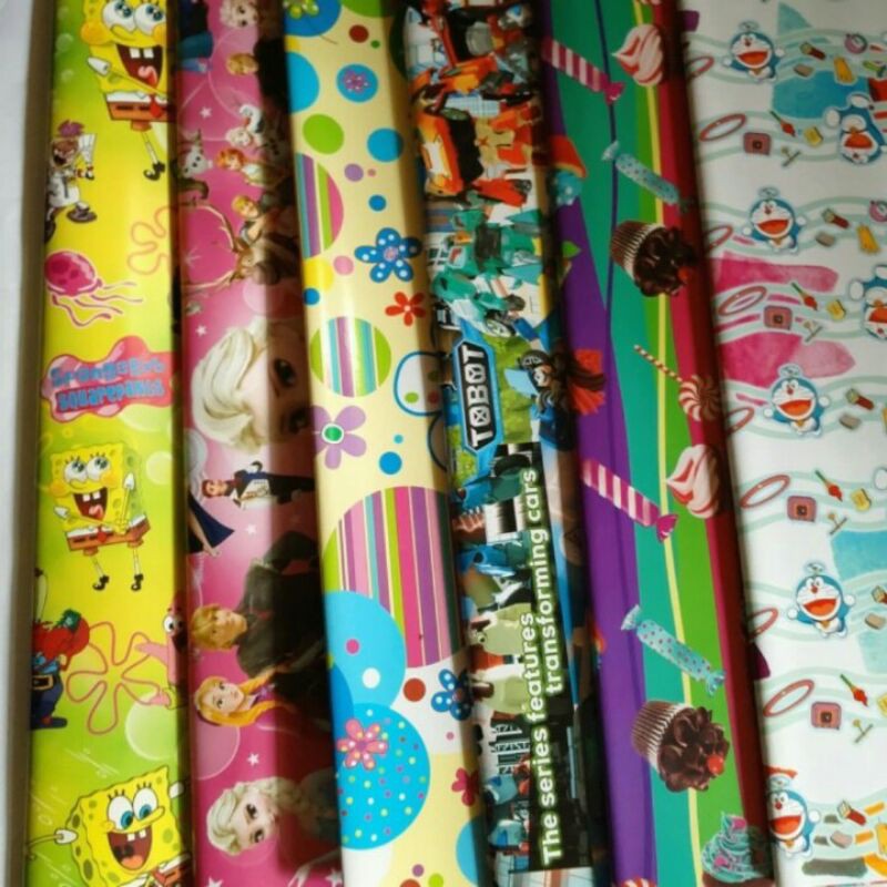 

Paket Bungkus Kertas Kado Karakter Kartun Kesukaan Anak Anak