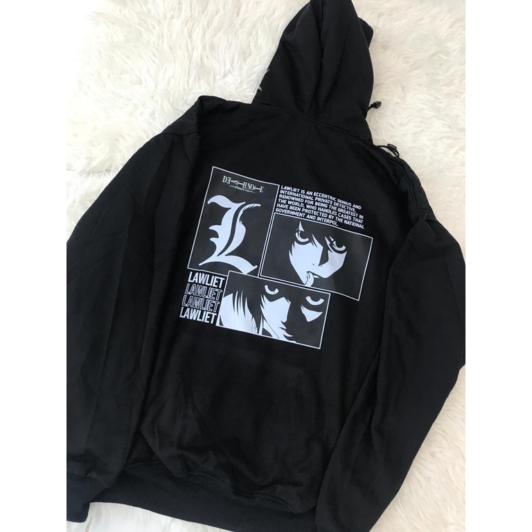 Hoodie L Lawliet Deathnote Anime Manga Premium Unisex