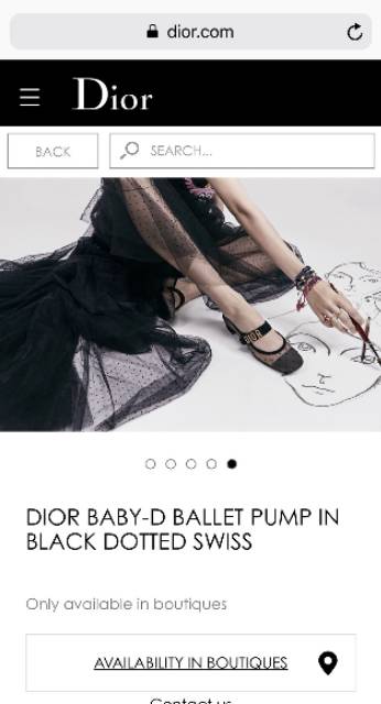 dior baby d ballet pump harga