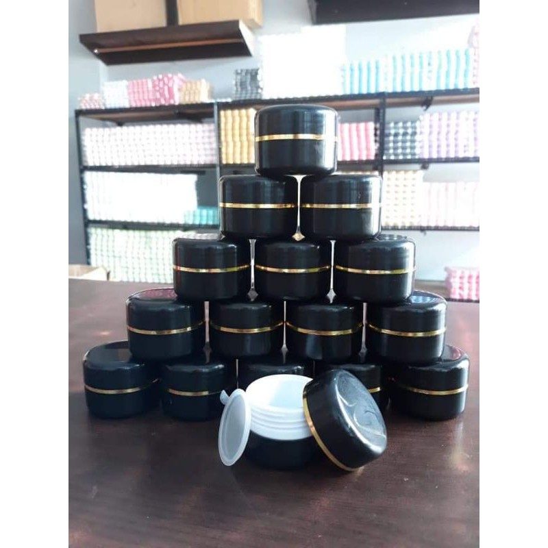 [50 PCS] POT CREAM 12,5 GRAM HITAM HITAM LIST GOLD