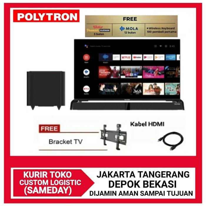 Polytron Smart Android Digital Mola Tv 43Inch Soundbar Pld 43Bag9953