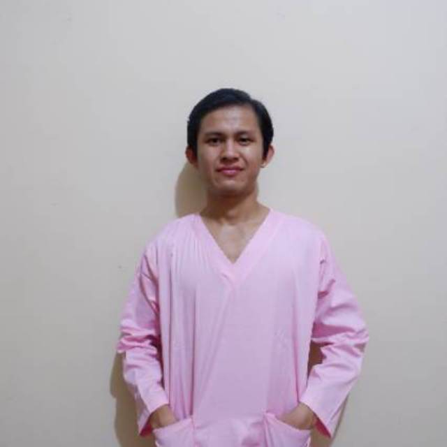 Taviamedika Baju  OK kerah V  warna Pink Soft ukuran  S XXL 