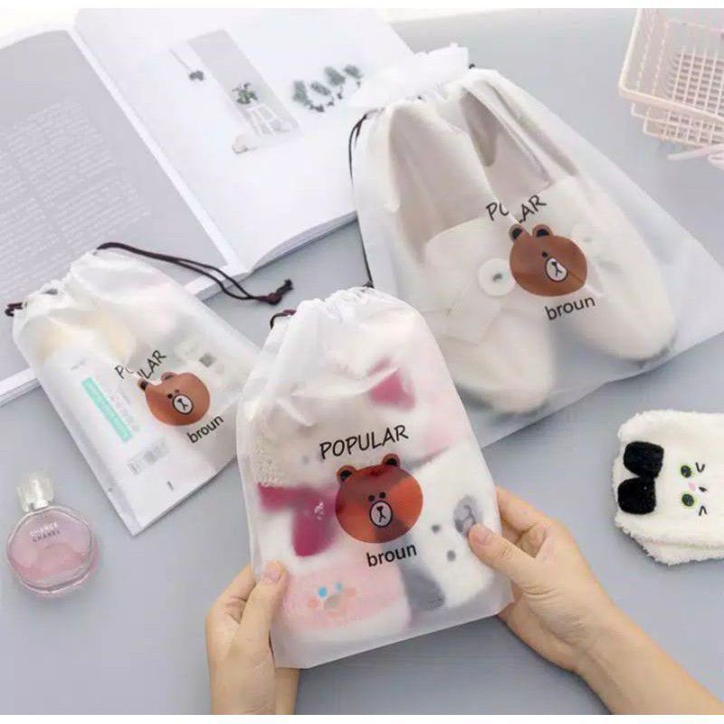 tas pouch kosmetik/tas plastik serbaguna/tas make up
