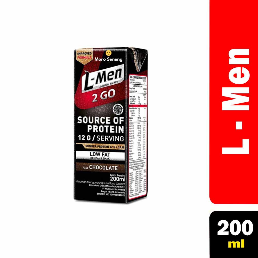 L-Men 2 GO Source of Protein LOW FAT / Susu Lmen - [200ml]