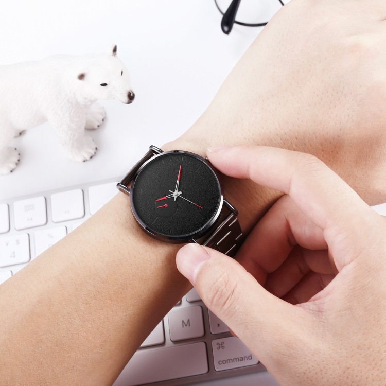 Jam tangan Rantai Pria Arloji Strap Stainless Steel ORI Yolako Fashion Men Watches Luxury Business Elegant JT7A