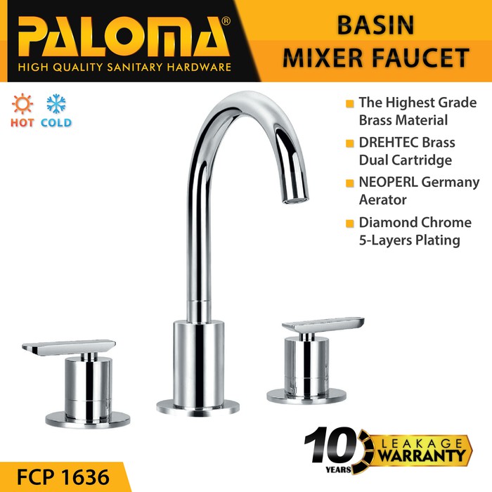 PALOMA FCP 1636 Keran Mixer Wastafel Cuci Tangan Panas Dingin Kran Air